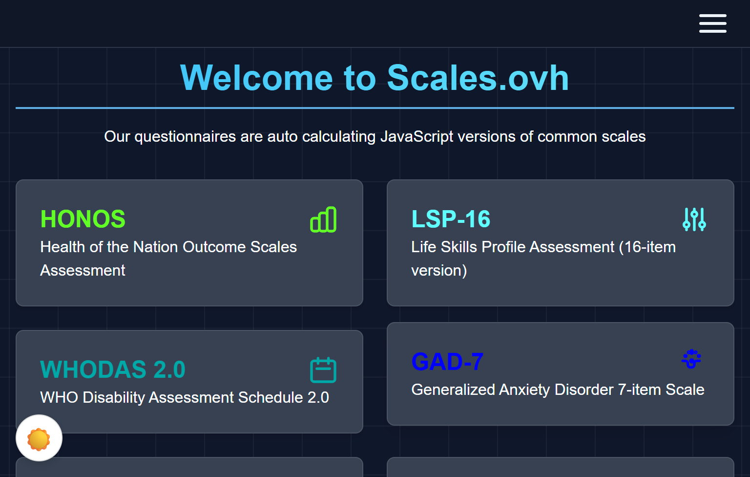 Snapshot of Scales.ovh